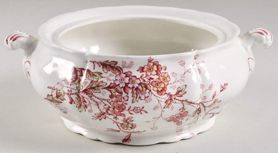 Washington (Multicolor, Scalloped) Round Vegetable No Lid by Booths-1
