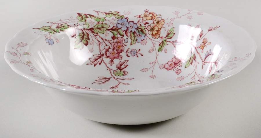 Washington (Multicolor, Scalloped) 8" Round Vegetable Bowl by Booths-1