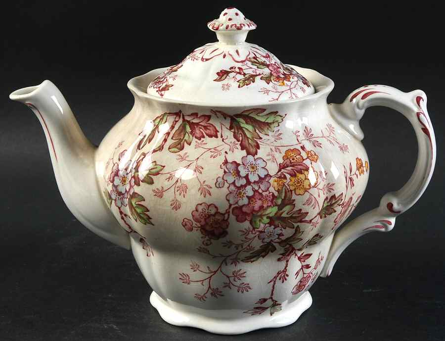 Washington (Multicolor, Scalloped) Mini Teapot & Lid by Booths-1