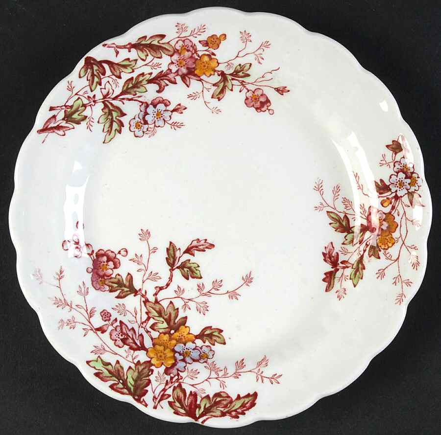 Washington (Multicolor, Scalloped) Bread & Butter Plate by Booths-1