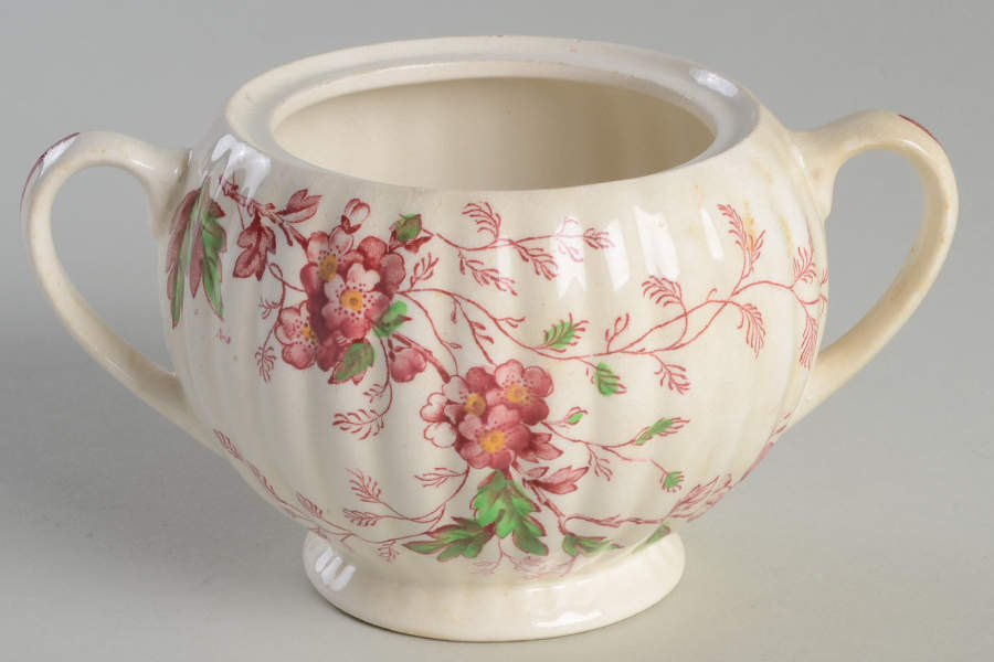 Washington (Multicolor, Ribbed) Sugar Bowl No Lid by Booths-1
