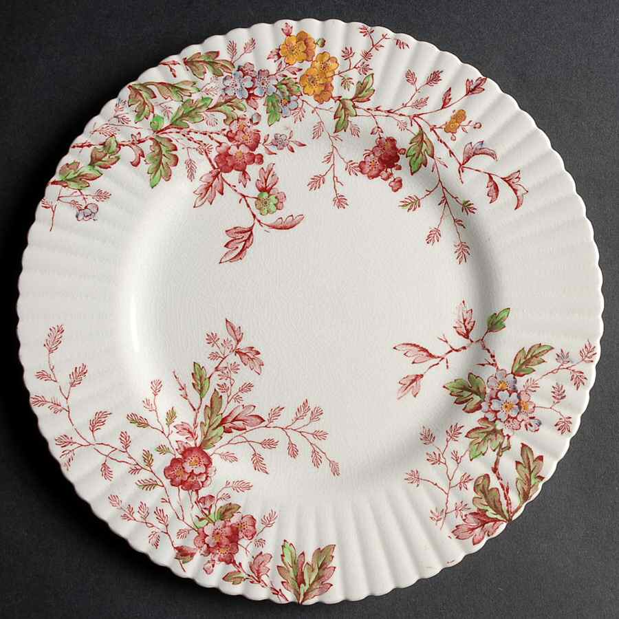 Washington (Multicolor, Ribbed) Luncheon Plate by Booths-1
