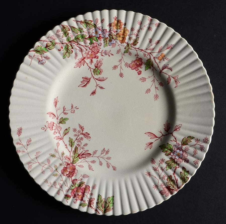 Washington (Multicolor, Ribbed) Dinner Plate by Booths-1
