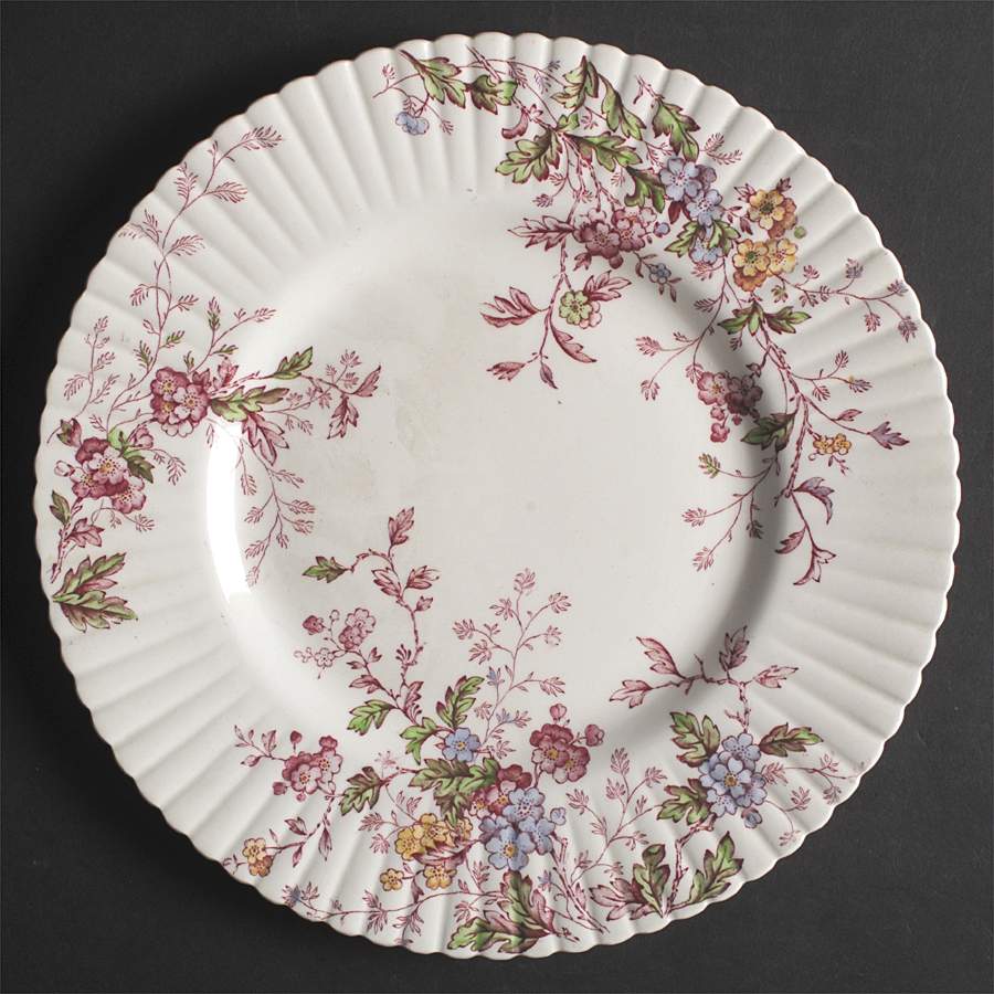 Washington (Multicolor, Ribbed) Dinner Plate by Booths-1
