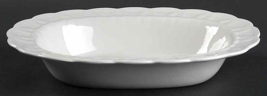 White Majestic 10" Oval Vegetable Bowl by Booths-1