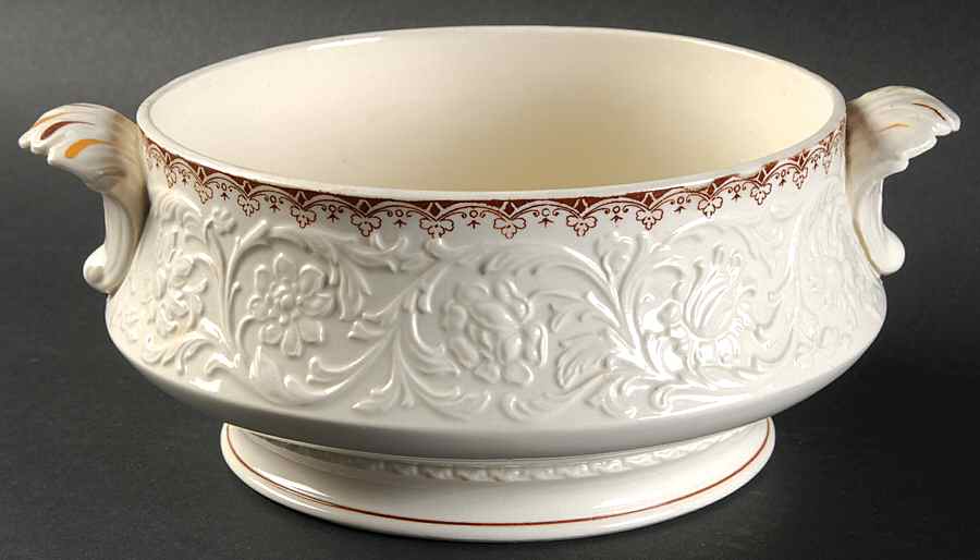 Wild Rose Round Vegetable No Lid by Booths-1
