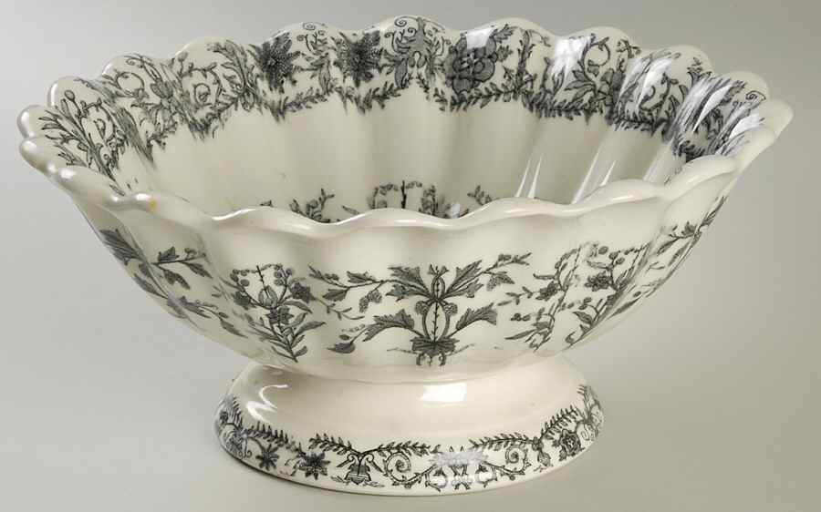 Lahore Black Large Fruit Bowl by T & R Boote-1
