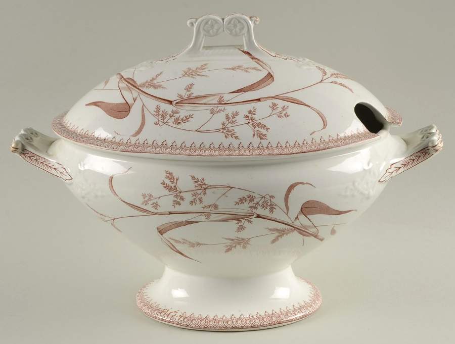 Summer Time Brown Tureen &  Lid by T & R Boote-1