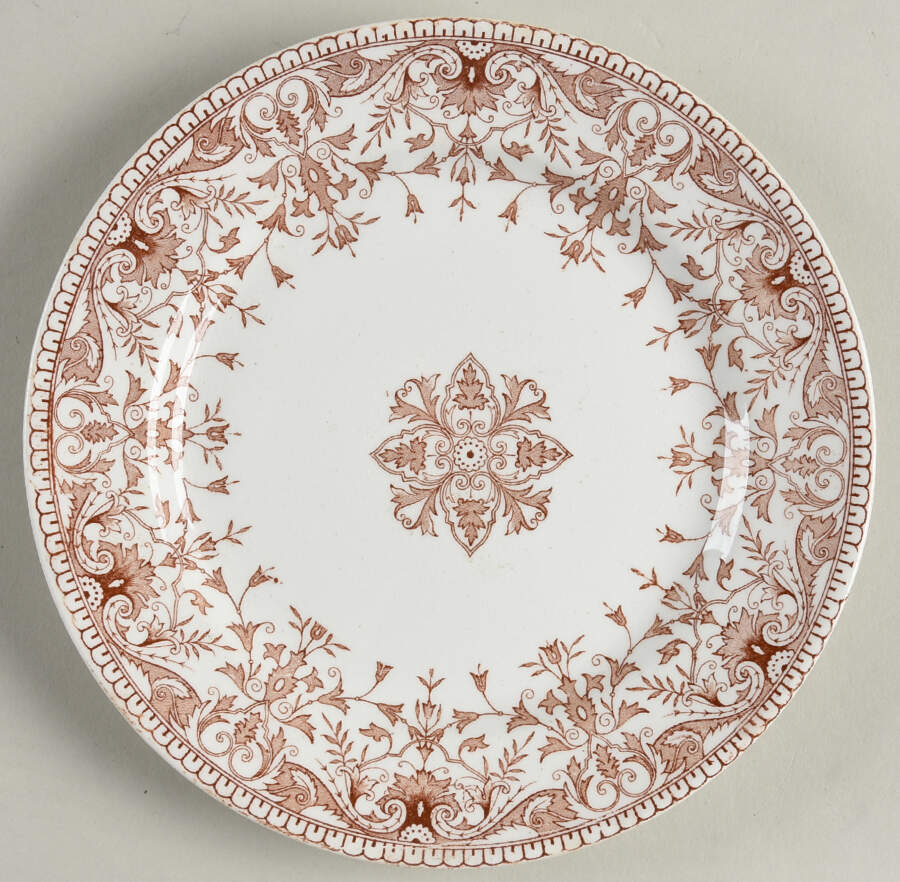 Tournay Brown Bread & Butter Plate by T & R Boote-1