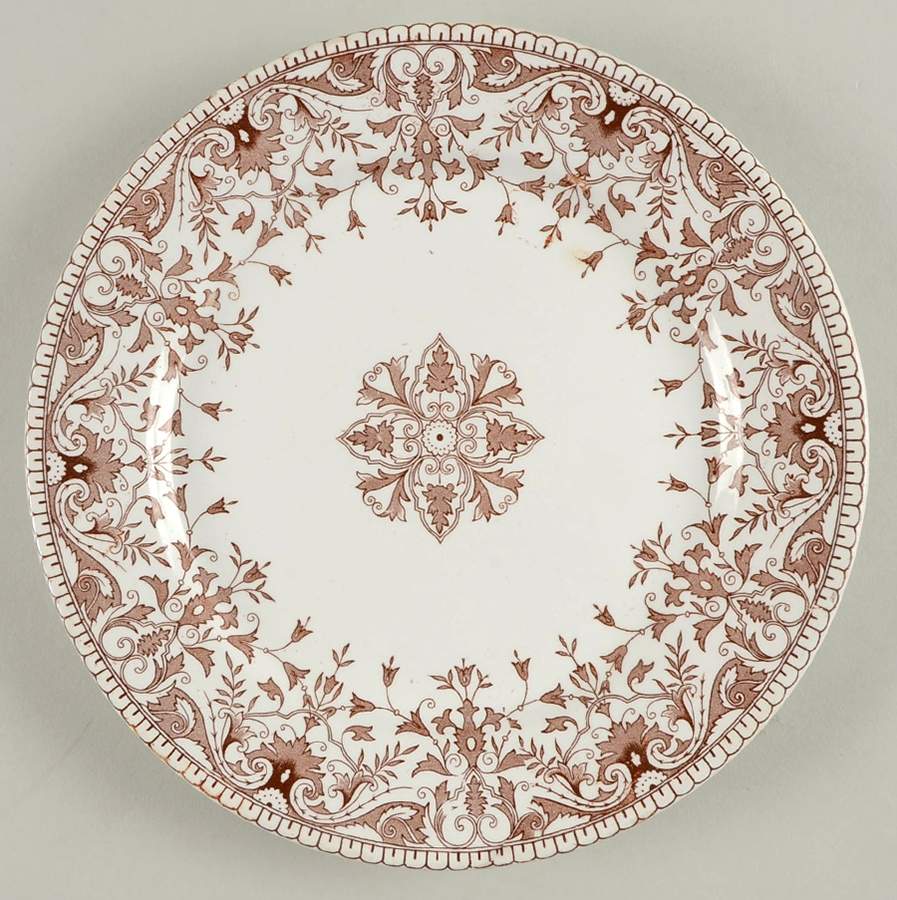 Tournay Brown Luncheon Plate by T & R Boote-1