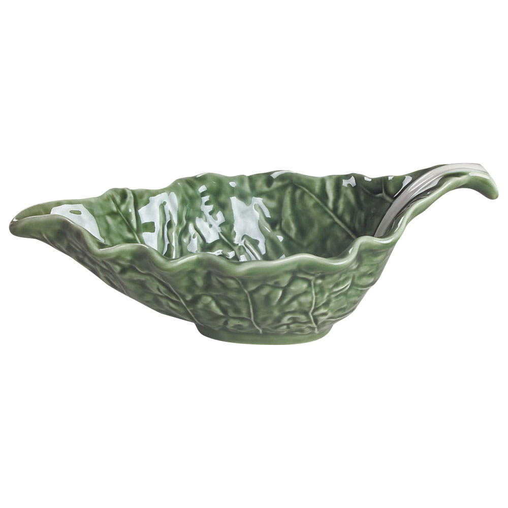 Cabbage Green Gravy Boat by Bordallo Pinheiro-1