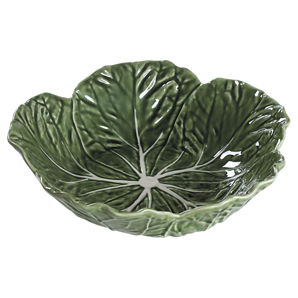 Cabbage Green 11" Round Vegetable Bowl by Bordallo Pinheiro-1