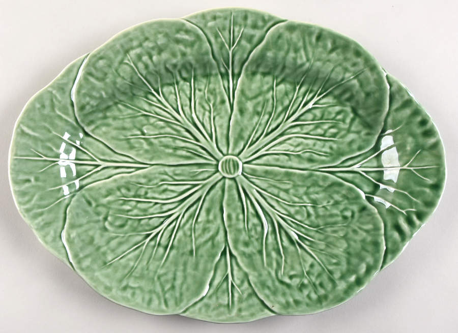 Cabbage Green 12" Oval Serving Platter by Bordallo Pinheiro-1