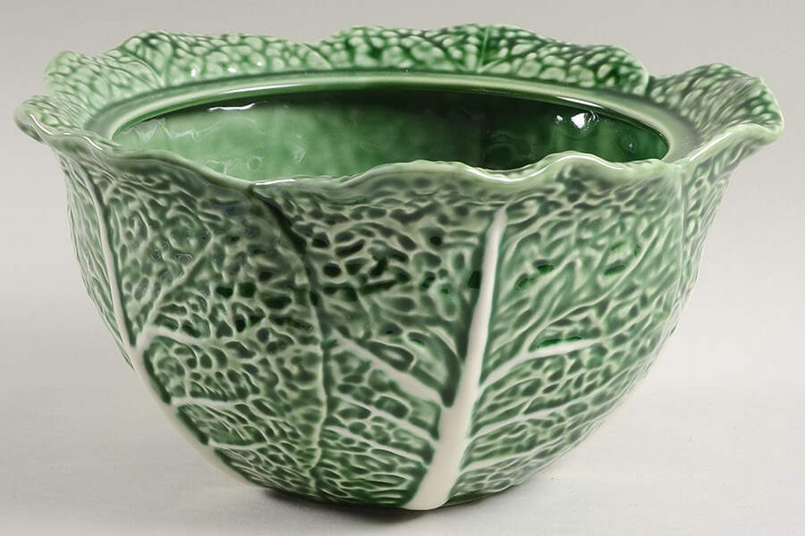 Cabbage Green Tureen No Lid by Bordallo Pinheiro-1