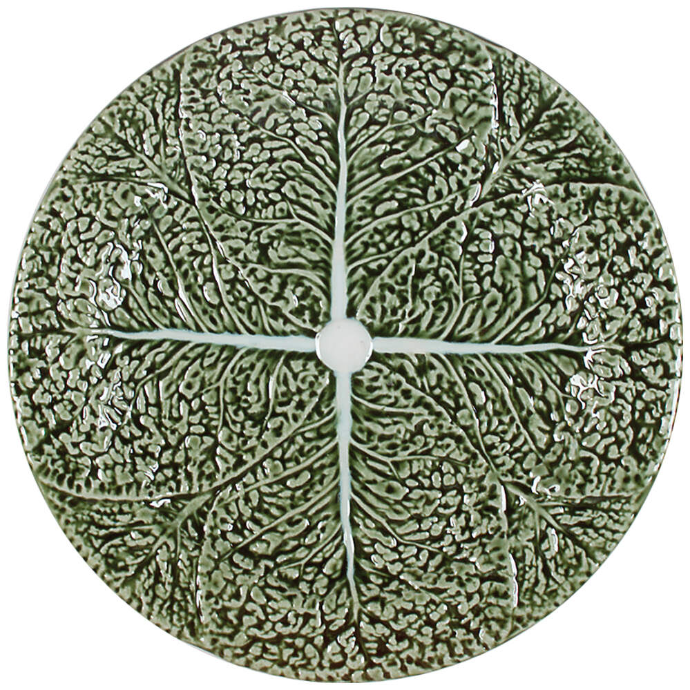 Cabbage Green 12" Chop Plate (Round Platter) by Bordallo Pinheiro-1
