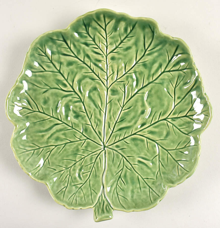 Cabbage Green 11" Chop Plate (Round Platter) by Bordallo Pinheiro-1
