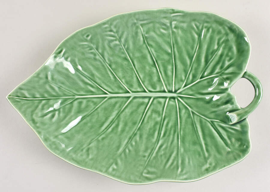 Cabbage Green 12" Leaf Dish by Bordallo Pinheiro-1