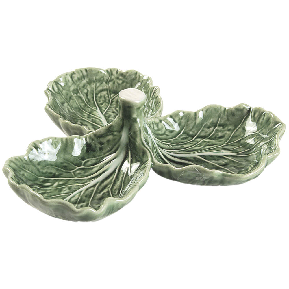 Cabbage Green 3-Part Relish by Bordallo Pinheiro-1