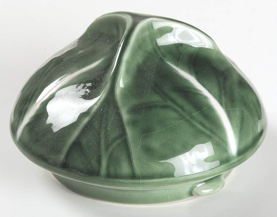 Cabbage Green Lid for Teapot by Bordallo Pinheiro-1