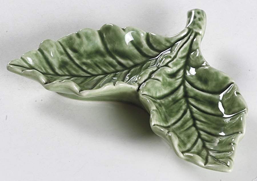 Cabbage Green Double Salt Dip by Bordallo Pinheiro-1