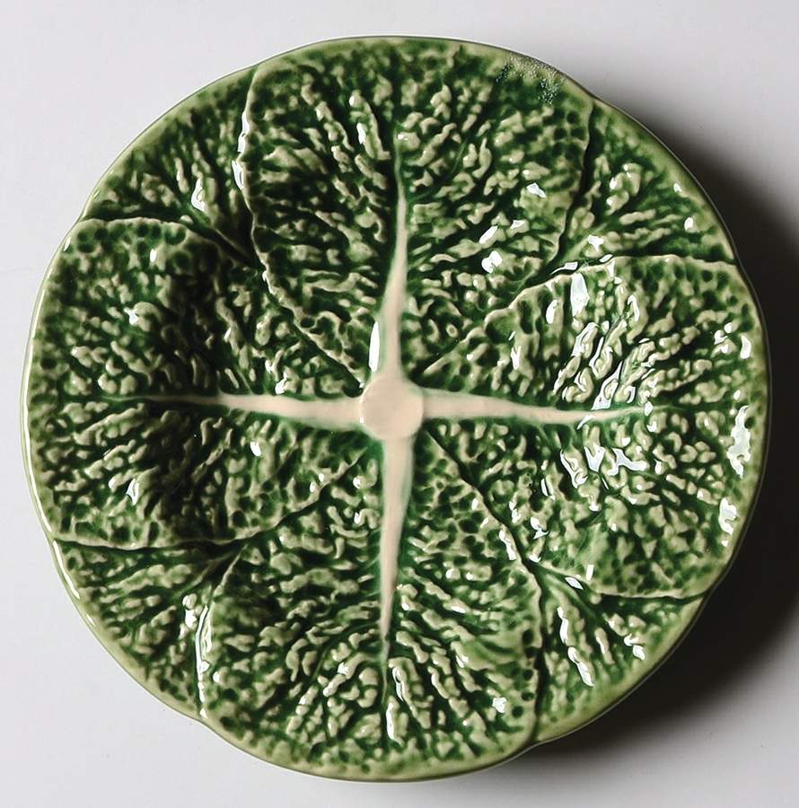 Cabbage Green Bread & Butter Plate by Bordallo Pinheiro-1