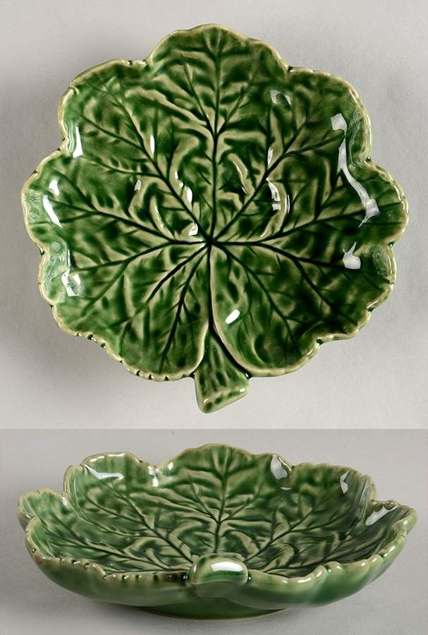 Cabbage Green Open Candy Dish by Bordallo Pinheiro-1