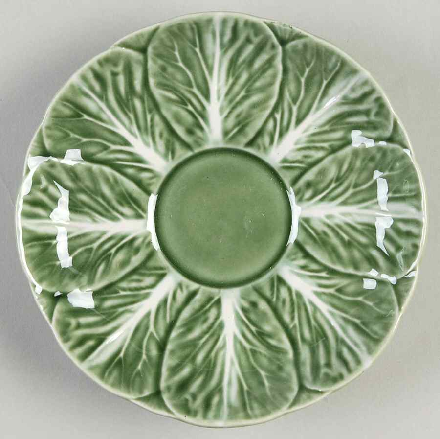 Cabbage Green Saucer for Flat Cup by Bordallo Pinheiro-1