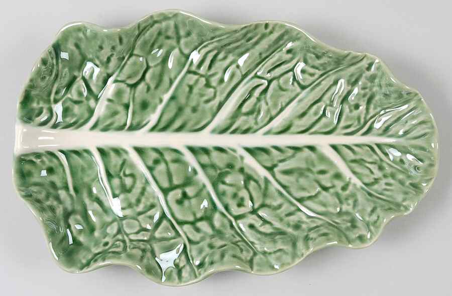 Cabbage Green 8" Oval Serving Platter by Bordallo Pinheiro-1
