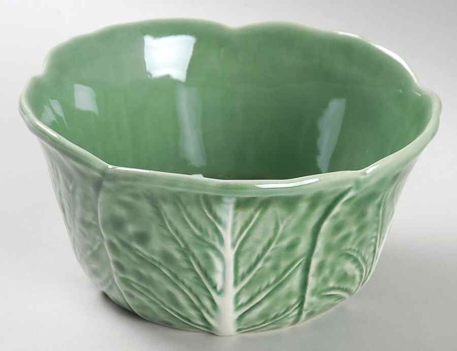 Cabbage Green Dip Bowl for Chip & Dip Set by Bordallo Pinheiro-1