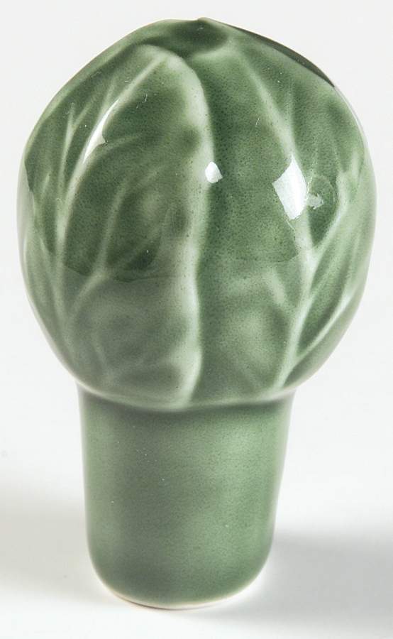 Cabbage Green Stopper for Oil Or Vinegar Cruet by Bordallo Pinheiro-1