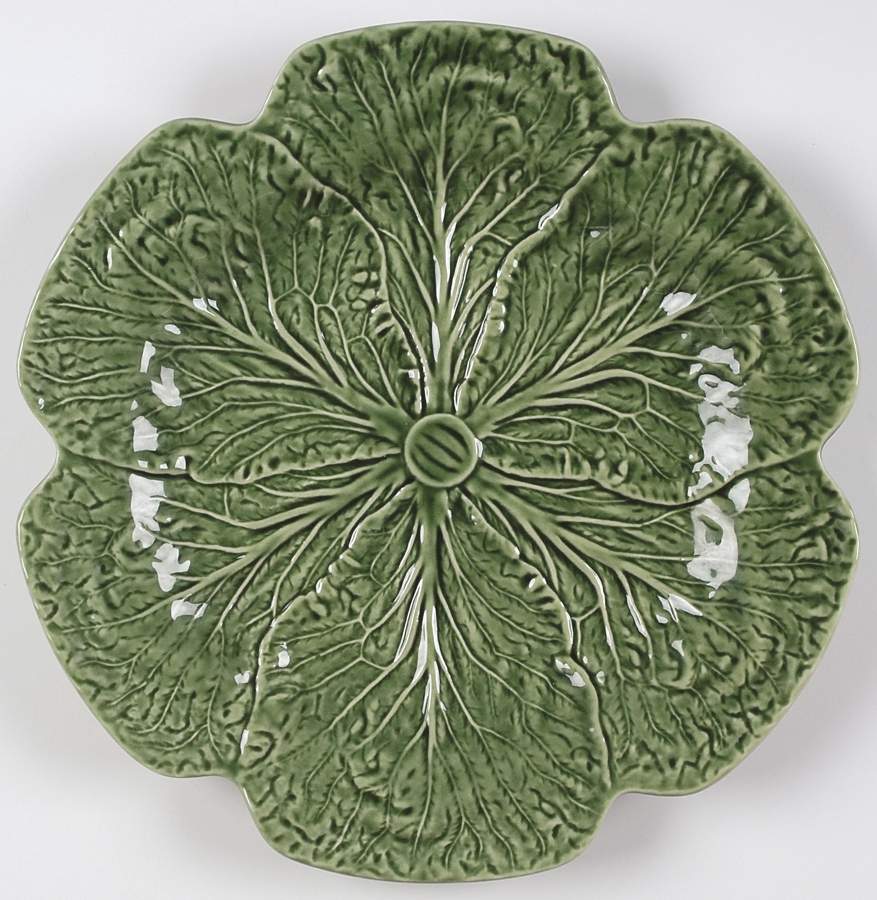 Cabbage Green 12" Chop Plate (Round Platter) by Bordallo Pinheiro-1