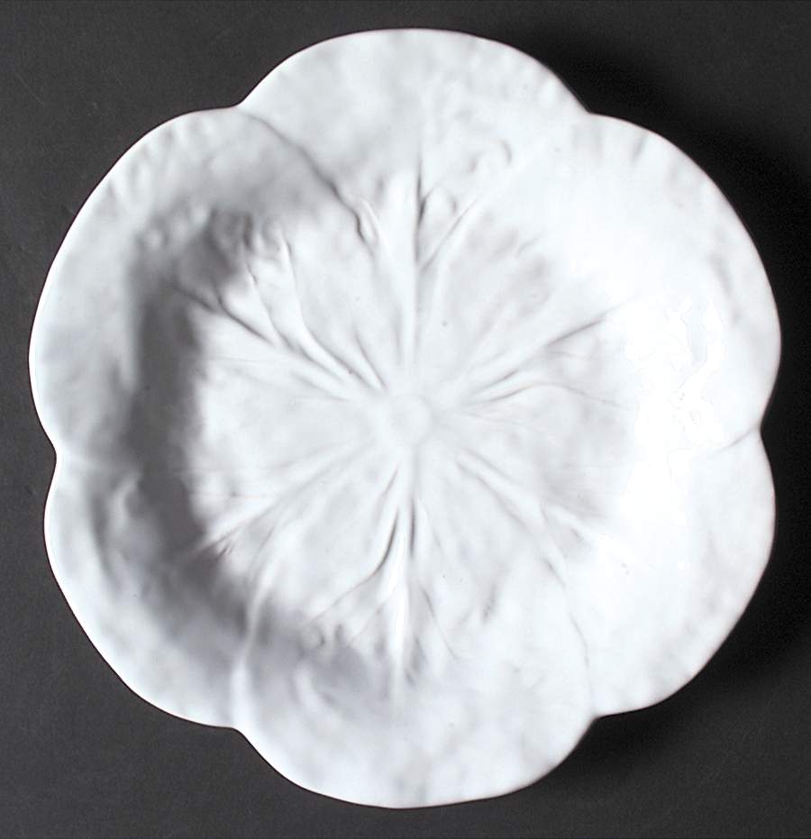 Cabbage White Luncheon Plate by Bordallo Pinheiro-1