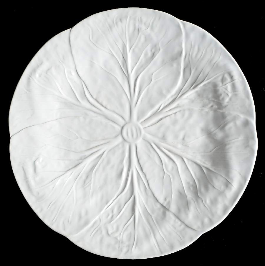 Cabbage White Dinner Plate by Bordallo Pinheiro-1