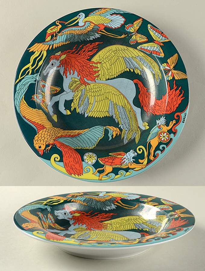 Fantasia Large Rim Soup Bowl by Bopla (Switzerland)-1