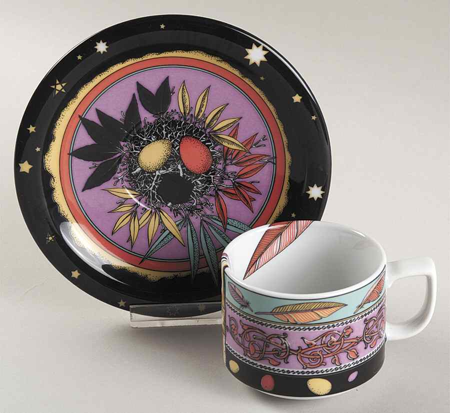 Paradise Flat Cup & Saucer Set by Bopla (Switzerland)-1