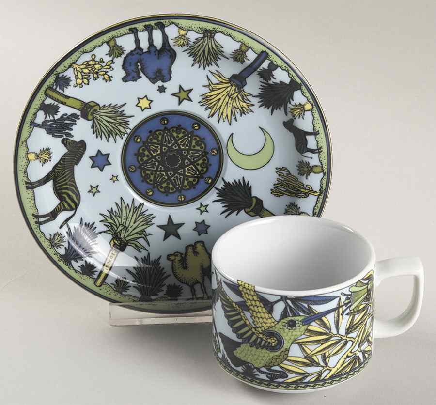 Paradise Flat Cup & Saucer Set by Bopla (Switzerland)-1