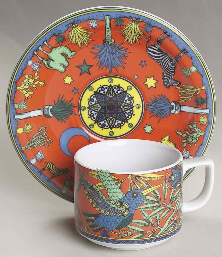 Paradise Flat Cup & Saucer Set by Bopla (Switzerland)-1