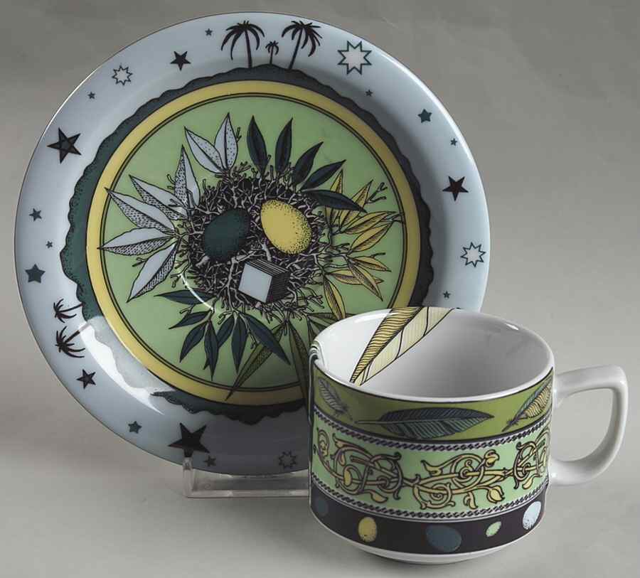Paradise Flat Cup & Saucer Set by Bopla (Switzerland)-1
