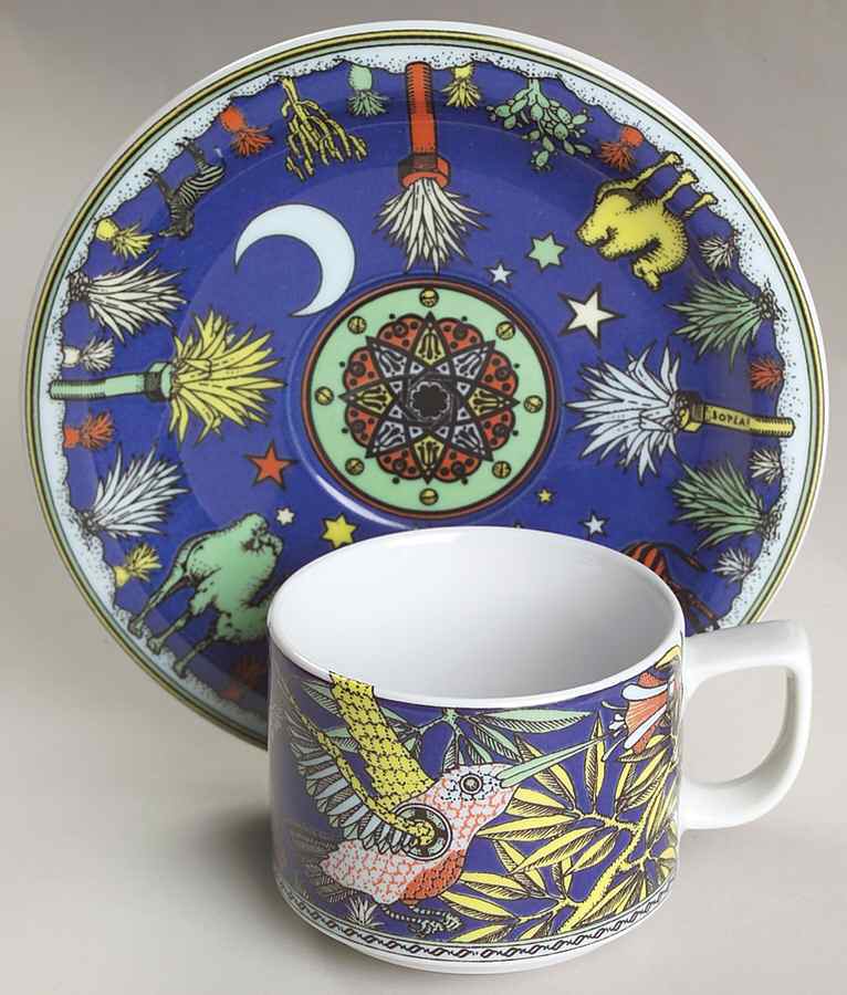 Paradise Flat Cup & Saucer Set by Bopla (Switzerland)-1