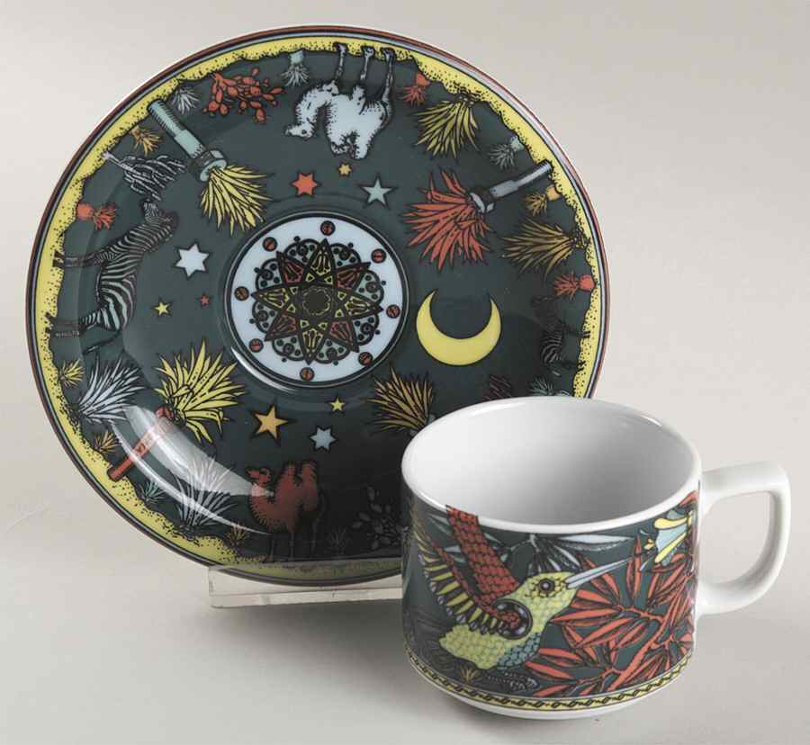 Paradise Flat Cup & Saucer Set by Bopla (Switzerland)-1