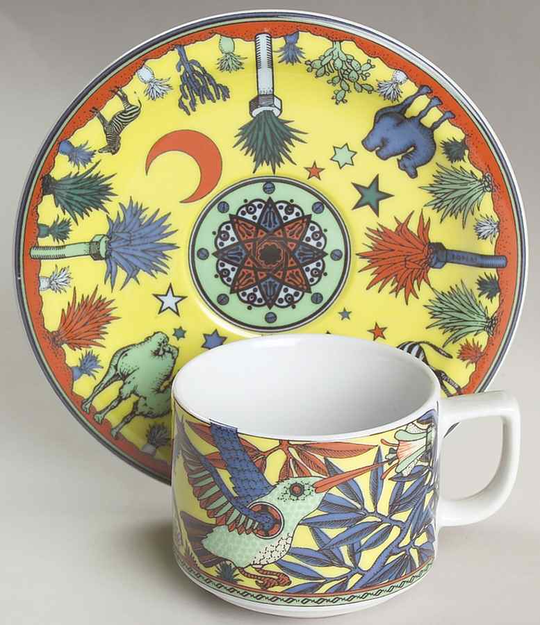 Paradise Flat Cup & Saucer Set by Bopla (Switzerland)-1