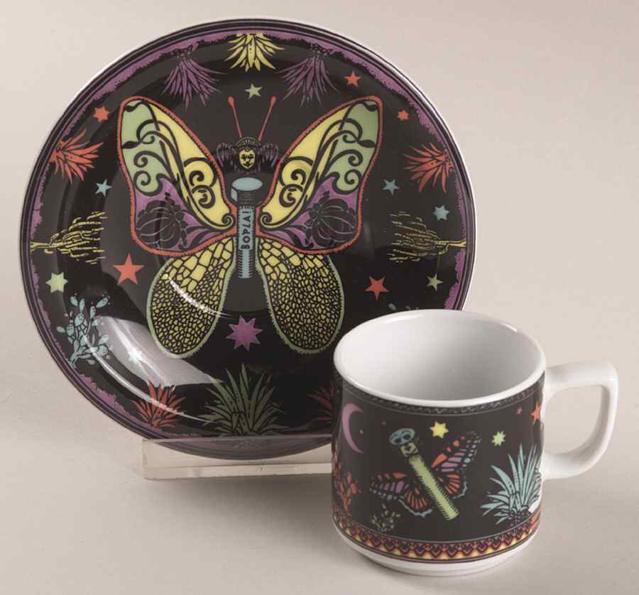 Paradise Flat Demitasse Cup & Saucer Set by Bopla (Switzerland)-1