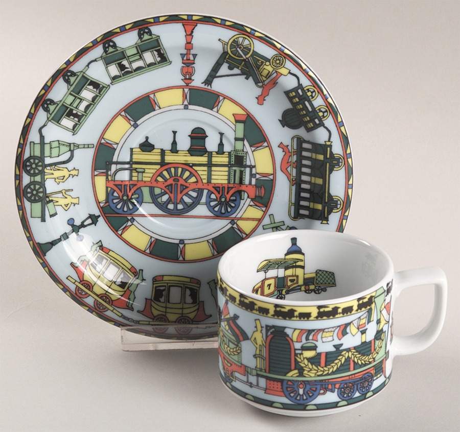 Voyage Flat Cup & Saucer Set by Bopla (Switzerland)-1
