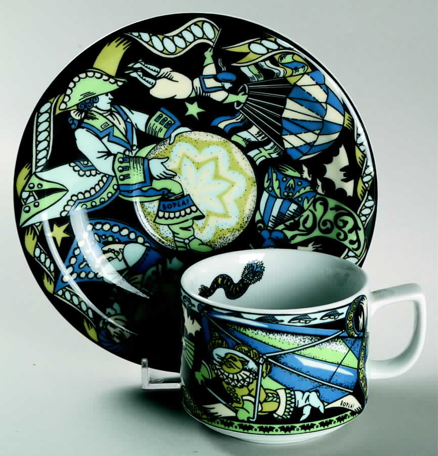 Voyage Flat Cup & Saucer Set by Bopla (Switzerland)-1