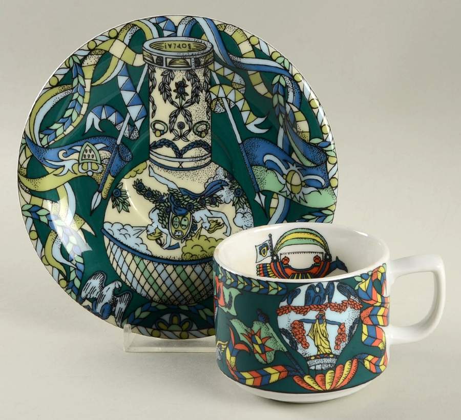 Voyage Flat Cup & Saucer Set by Bopla (Switzerland)-1