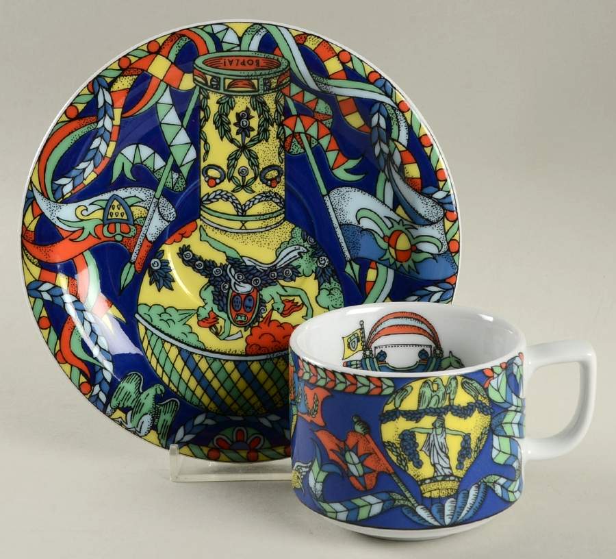Voyage Flat Cup & Saucer Set by Bopla (Switzerland)-1