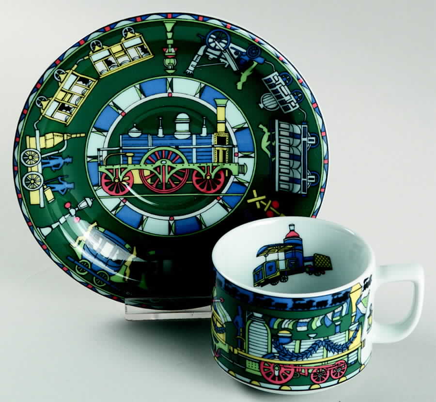 Voyage Flat Cup & Saucer Set by Bopla (Switzerland)-1