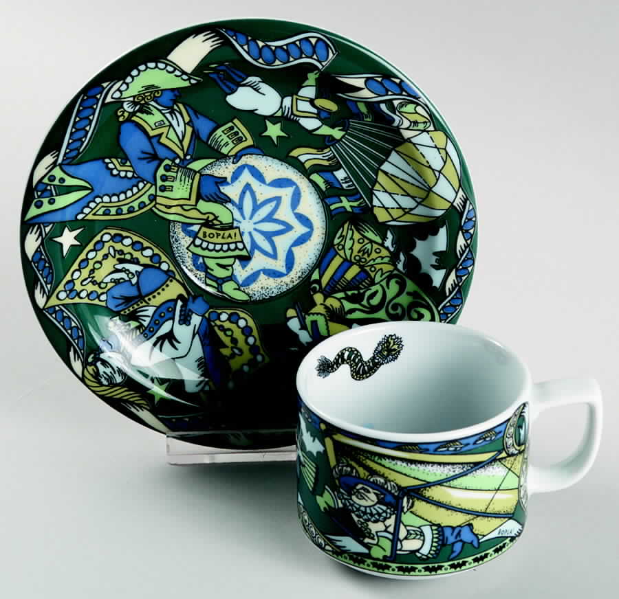 Voyage Flat Cup & Saucer Set by Bopla (Switzerland)-1