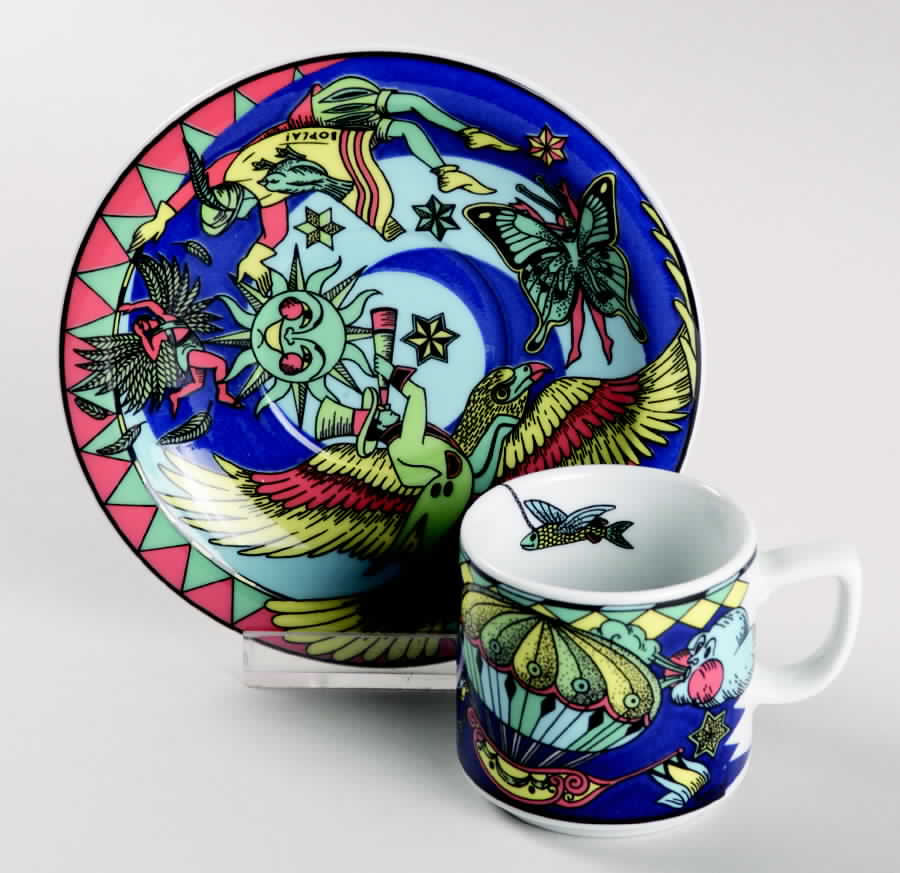 Voyage Flat Demitasse Cup & Saucer Set by Bopla (Switzerland)-1