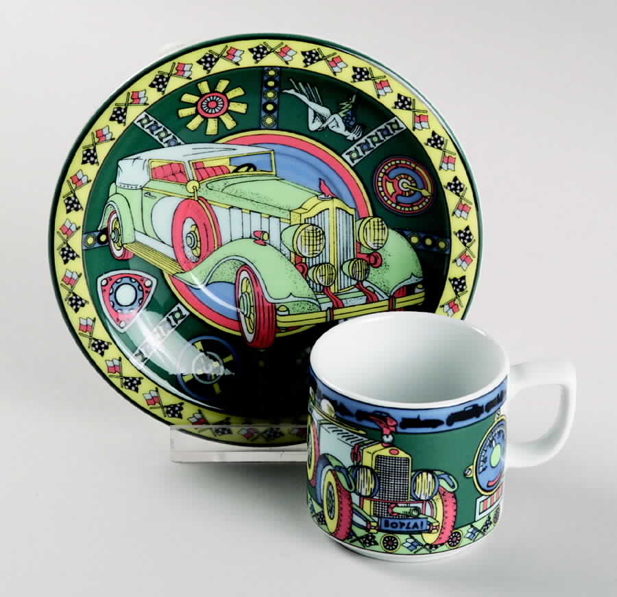 Voyage Flat Demitasse Cup & Saucer Set by Bopla (Switzerland)-1